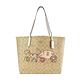 COACH City Tote 馬車剪影碎花印PVC開放托特包(卡其粉) product thumbnail 2