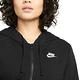 Nike 長袖外套 NSW Club Fleece Full 女款 黑 基本款 抽繩 經典 連帽外套 棉外套 DQ5472-010 product thumbnail 7