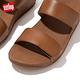 【FitFlop】LULU ADJUSTABLE LEATHER SLIDES經典可調式皮革涼鞋-女(淺褐色) product thumbnail 5