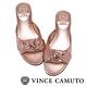 Vince Camuto 金屬蝴蝶結透氣平底拖鞋-玫瑰金 product thumbnail 3