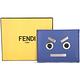 FENDI FACES 金屬表情圖案萬用卡片夾(藍色) product thumbnail 6