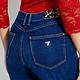 GUESS-女裝-反折豹紋緊身牛仔褲-藍 原價3990 product thumbnail 6