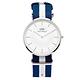 DW Daniel Wellington 經典海洋風Glasgow腕錶-白/銀/40mm product thumbnail 2