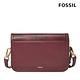 FOSSIL Ainsley 真皮翻蓋斜背包-勃根第酒紅 SHB3068609 product thumbnail 4