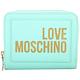 LOVE MOSCHINO 燙金字母多夾層皮革拉鍊短夾(湖水綠) product thumbnail 2