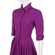 MOSCHINO 紫色抓褶七分袖襯衫式洋裝 product thumbnail 4
