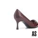 高跟鞋 AS 現代摩登感粗鏈條牛皮尖頭高跟鞋－紅 product thumbnail 4