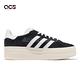 adidas 休閒鞋 Gazelle Bold W 女鞋 黑 白 厚底 增高 拼接 麂皮 三條線 三葉草 愛迪達 HQ6912 product thumbnail 3