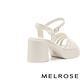 涼鞋 MELROSE 美樂斯 簡約質感純色多條繫帶防水台高跟涼鞋－白 product thumbnail 4