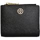 TORY BURCH ROBINSON 經典立體LOGO防刮牛皮對折釦式短夾-經典黑 product thumbnail 2