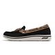 Skechers 休閒鞋 Arch Fit Uplift-Shoreline 女鞋 黑 咖啡 記憶鞋墊 娃娃鞋 帆布 136600BLK product thumbnail 2