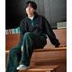 CONVERSE COUNTER CLIMATE POP OVER 圓領套頭衫 男 黑綠-10025612-A01 product thumbnail 7