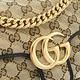 GUCCI  GG Marmont 帆布印花小牛皮飾邊肩斜背翻蓋鍊包(駝/黑) product thumbnail 7