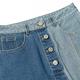 OUWEY歐薇 率性雙色排釦開衩造型棉質牛仔裙(深藍色；S-L)3232328217 product thumbnail 3