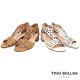 Tino Bellini 巴西進口不規則藝術鏤空低跟涼鞋 _ 米白 product thumbnail 3