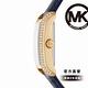 Michael Kors Emery 奢華排鑽羅馬數字方形女錶 藍色真皮錶帶 手錶 33MM MK2982 product thumbnail 4