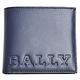 BALLY BRASAI BOLD 義大利製品牌LOGO壓印牛皮八卡短夾(深藍) product thumbnail 2