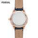 FOSSIL Stella 雙鑽圈縷空錶面女錶 藍色真皮錶帶 34MM ME3212 product thumbnail 5