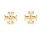 TORY BURCH LOGO STUD 雙T鍍金黃銅耳針式耳環 (金色) product thumbnail 2