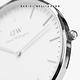 Daniel Wellington DW 手錶 Classic Sheffield 36mm爵士黑真皮皮革錶 DW00100053 product thumbnail 4