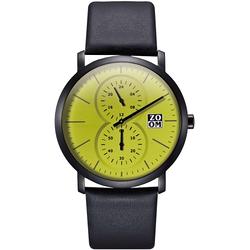 ZOOM 【iF 設計獎】MUSE 7100 特殊讀時真皮手錶(ZM7100)-綠/43mm
