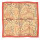 Alviero Martini 義大利地圖 經典地圖邊框配色方巾-橘紅(90X90) product thumbnail 2