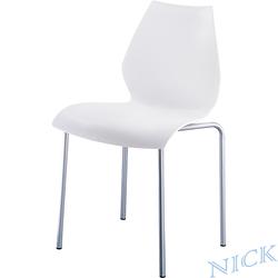 【NICK】塑鋼成型洽談椅(三色)