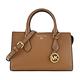 MICHAEL KORS VALERIE金字LOGO荔枝紋拉鍊三層兩用包-小/棕 product thumbnail 2