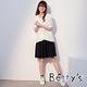 betty’s貝蒂思　條紋鬆緊打褶短裙(黑色) product thumbnail 6