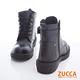 ZUCCA-率性抽繩側拉鍊軍靴-黑-z6729bk product thumbnail 5