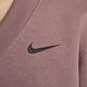 NIKE 上衣 女款 長袖上衣 運動 AS W NSW PHNX FLC CROP VNECK 煙灰紫紅 FN3652-208 product thumbnail 5