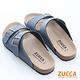 ZUCCA-雙帶輕量皮革休閒拖鞋-藍-z6624be product thumbnail 2