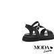 涼鞋 MODA Luxury 率性極簡厚底低跟涼鞋－黑 product thumbnail 4