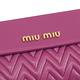 MIU MIU 金屬LOGO羊皮山型車線翻蓋零錢短夾(莓紫) product thumbnail 6