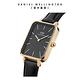 Daniel Wellington DW 手錶 Quadro Sheffield 20X26經典黑真皮皮革小方錶-黑錶盤-香檳金框 DW00100560 product thumbnail 5