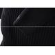 寬領針織撞色滾邊針織洋裝 (黑色)-Q-chic product thumbnail 6