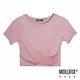 Mollifix 瑪莉菲絲 交疊造型短袖上衣 (乾燥玫瑰) product thumbnail 3