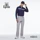 【Lynx Golf】男款日本進口布料彈性舒適後腰造型隱形拉鍊口袋平口休閒長褲-灰色 product thumbnail 4