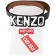 KENZO 可拆字母金屬釦頭雙面兩用皮帶(黑x棕色) product thumbnail 4