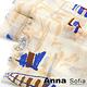 AnnaSofia 帆船塗鴉 薄款純羊毛圍巾(藍黃米) product thumbnail 6