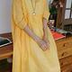 洋裝-輕盈100支苧麻百褶黃色寬鬆長裙-設計所在 product thumbnail 2