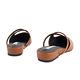 山打努SANDARU-穆勒鞋 素面尖頭交叉設計低跟拖鞋-棕 product thumbnail 5