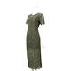 Diane von Furstenberg 墨綠色蕾絲織花短袖洋裝 product thumbnail 3