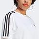 Adidas 3 Stripes Tee IK4050 女 短袖 上衣 T恤 運動 經典 復古 休閒 棉質 白黑 product thumbnail 6
