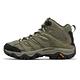 Merrell 戶外鞋 Moab 3 Smooth Mid GTX 女鞋 墨綠色 真皮 防水 中筒 登山鞋 ML036432 product thumbnail 2