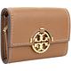 TORY BURCH Miller 雙T標誌荔枝牛皮卡片夾/零錢包(棕色) product thumbnail 3