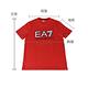 EMPORIO ARMANI EA7字母LOGO造型純棉短袖T恤(S/L/紅x白字) product thumbnail 6