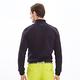 【Lynx Golf】男款法式羅紋剪接設計胸袋長袖立領POLO衫-深藍色 product thumbnail 7
