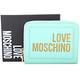 LOVE MOSCHINO 燙金字母多夾層皮革拉鍊短夾(湖水綠) product thumbnail 5