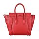 CELINE MICRO LUGGAGE經典燙銀LOGO小牛皮拉鍊手提囧包(紅) product thumbnail 3